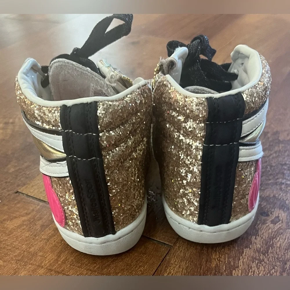 Justice sport big girls high top sparkly sneakers fashion tennis shoes sneakers
